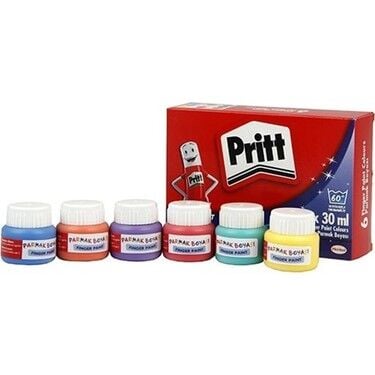 PRITT Parmak Boyası 6’lı 30 ml – Güvenli ve Eğlenceli Boyama