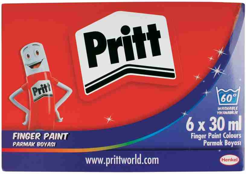 PRITT Parmak Boyası 6’lı 30 ml – Güvenli ve Eğlenceli Boyama