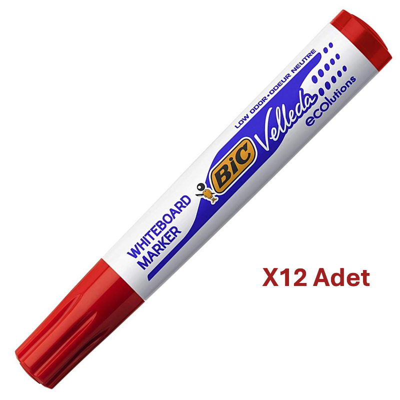 BIC Beyaz Tahta Kalemi Velleda Eco 1701 12’li Kırmızı
