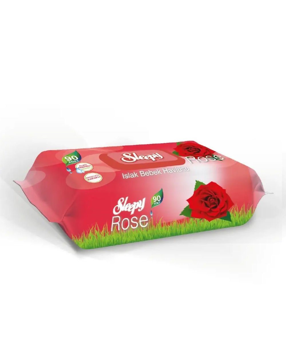 Sleepy Islak Havlu Gül Kokulu 90’lı (Hijyenik Paket)